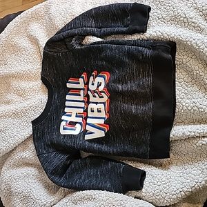 Chill vibes crew neck 2t grey warm sweatshirt